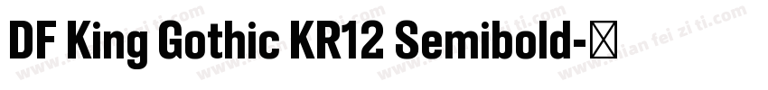 DF King Gothic KR12 Semibold字体转换